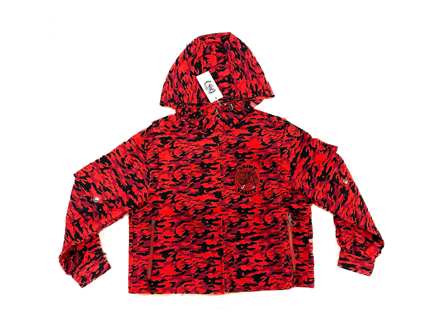 FullSizeRender_faafcdab-2dda-4311-91d9-7835a90802c7.webp SAINT VANITY RED CAMO JACKET - Image 1