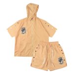 Saint Vanity Nylon Short Set Beige