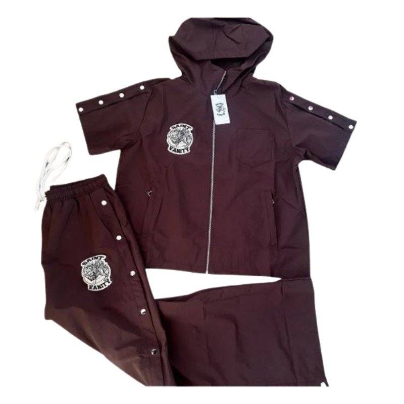 Saint-Vanity-Nylon-Tracksuit-Burgundy Saint Vanity Nylon Tracksuit Burgundy