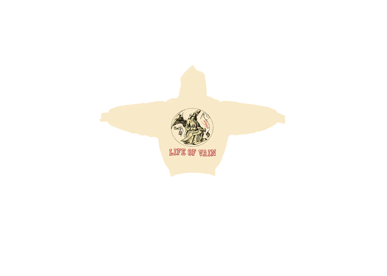 dropcreamhood.webp Saint Vanity Cream Life Of Vain Hoodie - Image 1