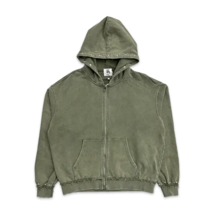 Saint Vanity French Terry Studded Jacket “Olive”